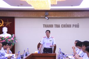 Phó Tổng Thanh tra Chính phủ Dương Quốc Huy chủ trì buổi công bố quyết định thanh tra.